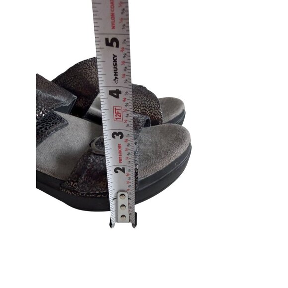 DANSKO Black Silver Metallic Leather Sandals Size 37 / 6.5 - Picture 5 of 8